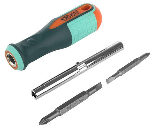 Изображение для Отвертка-перевертыш 4 в 1, магнитный наконечник, CrV Sturm!