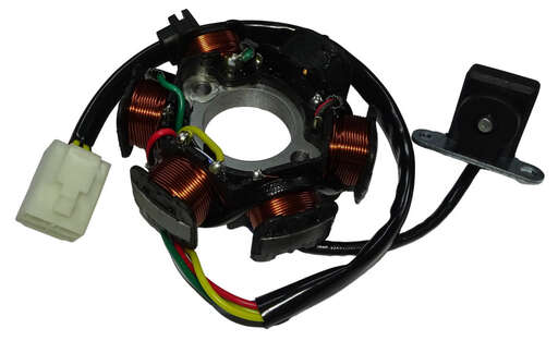 Изображение для Зажигание Альфа Horse голое (без маховика) (6 катушек, 5 провод, колодка плоск. 4 конт+1 пров.)