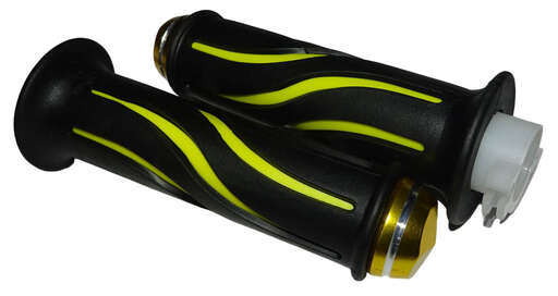 Изображение для Ручка руля правая (газа) WIZARD в сборе (с резинкой) + ручка левая (резинка) (05050Q087+05050Q090)