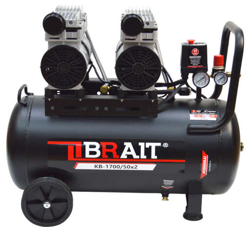 Изображение для Компрессор воздушный Brait KB-1700/50X2 (1.7 кВт)