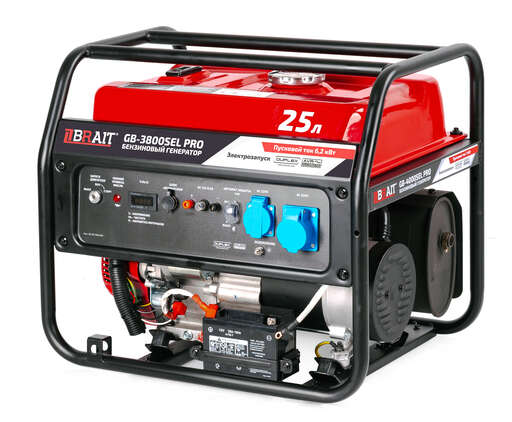 Изображение для Генератор бензиновый Brait GB-3800SEL PRO (3.1 кВт, пусковой ток 6.2 кВт, возможность автозапуска)