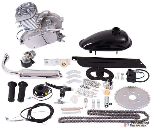 Изображение для Двигатель велосипедный F80E (3 лс, электростартер, полный комплект для установки)