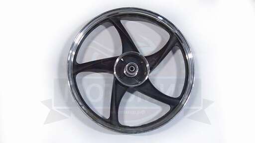 Изображение для Обод 17" задний литой, барабан. тормоз 1,6-17  Альфа, RUBIKON черный (5 С-луч) (НАБОР)