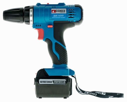 Изображение для Аккумуляторный шуруповерт СОЮЗ ДШС-3320Л