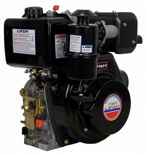 Изображение для Двигатель дизельный Lifan C186FD-A (10 лс, 25 мм, электростартер)