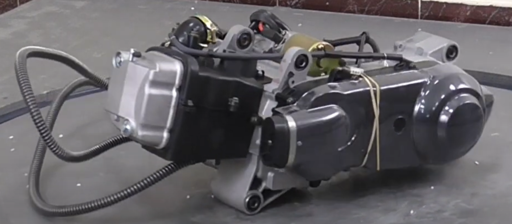 Изображение для Двигатель 161QMК (GY6-180) АТВ,четырехтактный, 180 см3,  в сборе масляное охлаждение, только электростартер, 6 крупных шлицов