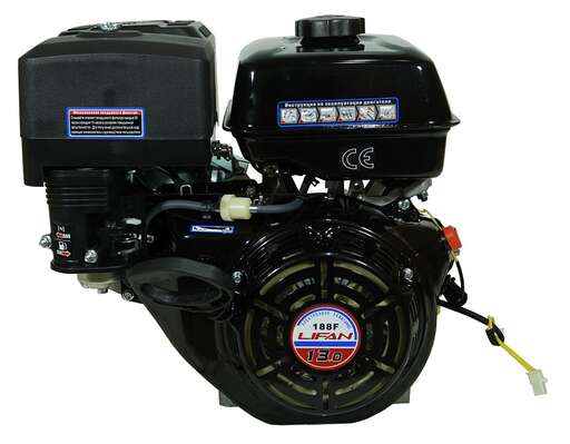 Изображение для Двигатель Lifan 188F 3А (13 лс, 25 мм, катушка освещения 3А)