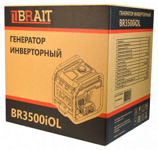 Изображение для Генератор бензиновый инверторный BRAIT BR3500iOL ( 3 кВт, бак 12 л)