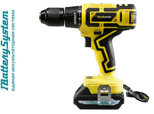 Изображение для Аккумуляторный шуруповерт Hanskonner HCD1855RI 1BatterySystem