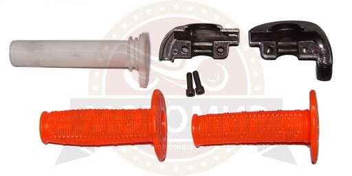 Изображение для Ручка руля правая (газа) X-MOTOS 250 в сборе (с резинкой) + руля левая (резинка) (FIG.5-7+11+12)