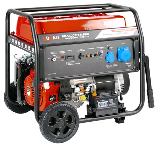 Изображение для Генератор бензиновый Brait GB-5500SELM PRO (5.5 кВт, пусковой ток 9.4 кВт, возможность автозапкска)