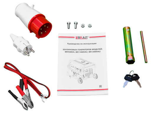 Изображение для Генератор бензиновый Brait BR9500VE (максимальная мощность при 380В — 7,5 кВт, максимальная мощность при 220В — 2,5 кВт)