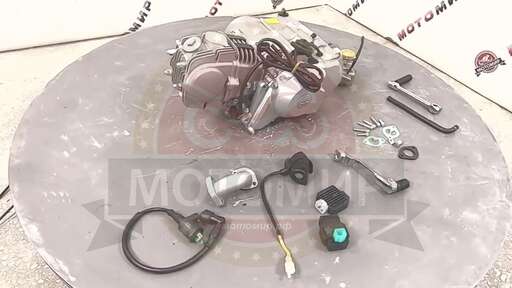 Изображение для Двигатель четырехтактный, 125 см3  YX-125 (поршень 52,4) , МКПП4, все вверх,  нижний электростартер для питбайков, кикстартер