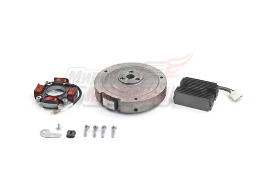 Изображение для Комплект электрооборудования для базовых бензиновых двигателей 192F, 192F-2 (17/18.5 лс) для установки катушки 18А (маховик, выпрямитель, катушка)