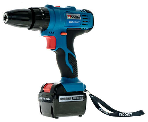 Изображение для Аккумуляторный шуруповерт СОЮЗ ДШС-3320ЛУ
