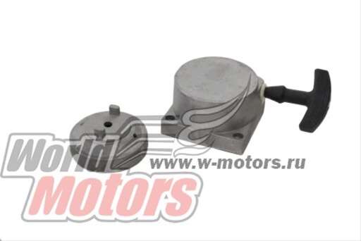 Изображение для Стартер ручной F50,F80,NR50,NR80,T100,72(8P) (пластик.шкив, металл.зацепы) СЕРЫЙ