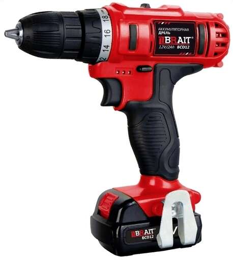 Изображение для Дрель-шуруповёрт Brait BCD12 (12В, 2 аккумулятора)