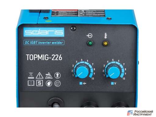 Изображение для Сварочный полуавтомат Solaris TOPMIG-226 (MIG-MAG, горелка 5 м)