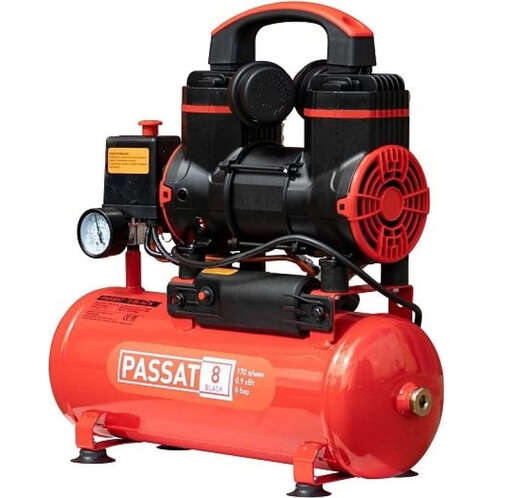Изображение для Компрессор безмасляный Aurora PASSAT-8 BLACK (0.9 кВт)