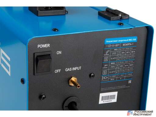 Изображение для Сварочный полуавтомат Solaris MIG-206 (встроенная горелка, MMA/MIG-MAG)