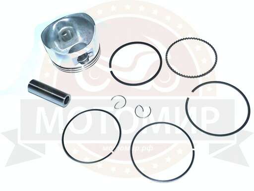 Изображение для Поршень 39,25 мм 4 такт. Delta 50 см3 +0,25 (кольца, палец d13мм, стопор. кольца)