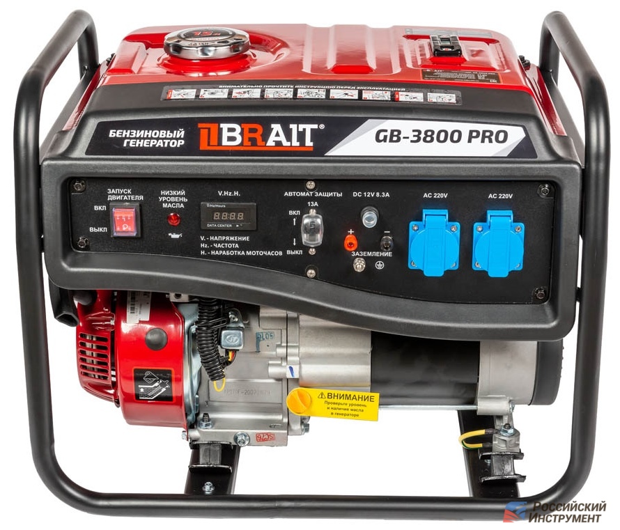 Бензиновый генератор  GB-3800 PRO (3.2 кВт, медная обмотка .