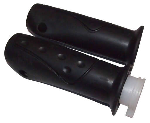 Изображение для Ручка руля правая (газа) F50/80 "Газуля" с корпусом (с резинкой) + руля левая (резинка)