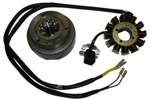 Изображение для Зажигание 157FMI в сборе с маховиком 12 катушек Трицикл Lifan (магнето)