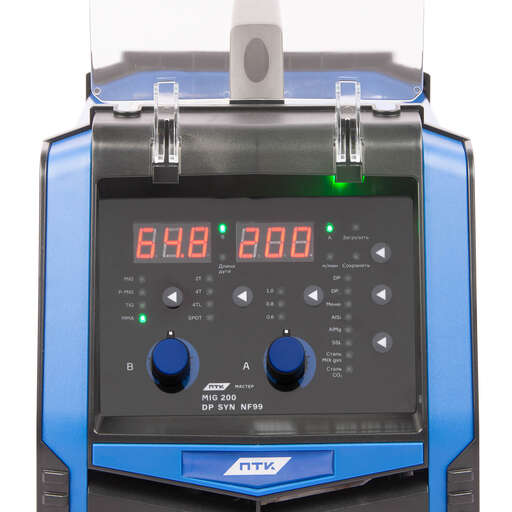 Изображение для Сварочный полуавтомат ПТК МАСТЕР MIG 200 DP SYN NF99 (MMA/MIG-MAG/Lift TIG, импульсный, синергетик, алюминий)