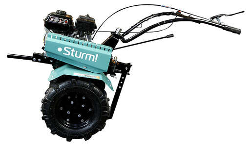 Изображение для Мотоблок Sturm! GK827CI10-LG (7 лс, 2 вперед, 1 назад, колеса 4х10, чугунный редуктор)