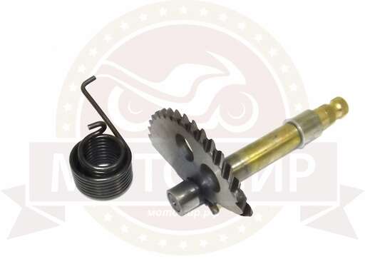 Изображение для Вал кикстартера с сектором 4х такт. косозубый GY6-125/150,  (L-130мм, шлицов 30шт)