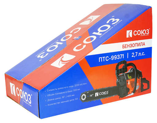 Изображение для Бензопила СОЮЗ ПТС-99371