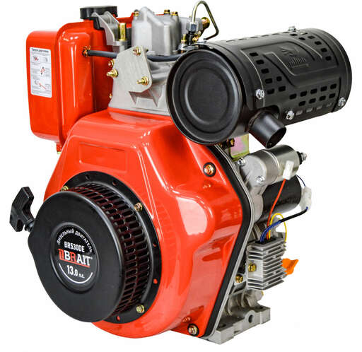 Изображение для Двигатель дизельный Brait BR530DE (13 лс, электростартер, 25 мм)