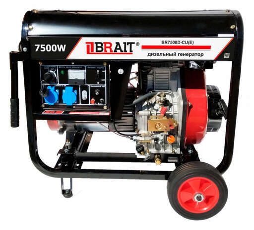 Изображение для Генератор дизельный Brait BR7500D-CU(E) (7.5 кВт, электростартер)