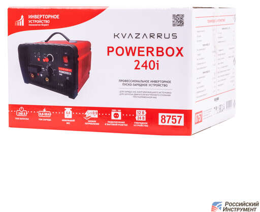 Изображение для Пуско-зарядное устройство Foxweld KVAZARRUS PowerBox 240I (таймер, цветная коробка)