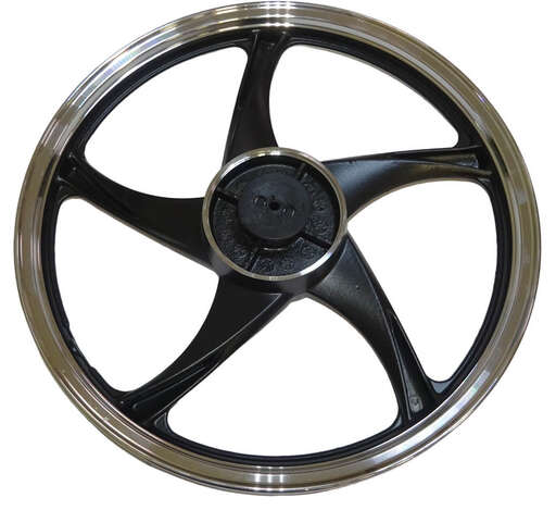Изображение для Обод 17" задний литой, барабан. тормоз 1,6-17  Альфа, Дельта, Zodiak №3 черный (5 С-луч)
