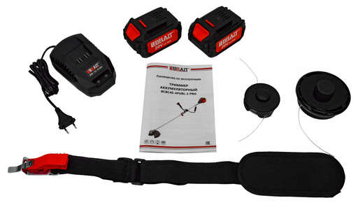 Изображение для Триммер аккумуляторный Brait BCBC40-4PUBL-2 PRO ( 2 акб Li-ion, нож, леска, велоруль)