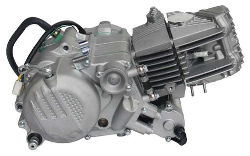 Изображение для Двигатель четырехтактный, 190 см3+РАДИАТ ZS190E(ZS1P62YML-2), масляное охлаждение, МКПП5,все вверх,эл+кикстартер, нижний электростартер для питбайков