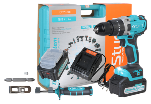 Изображение для Аккумуляторный шуруповерт Sturm! CD2080I 1BatterySystem