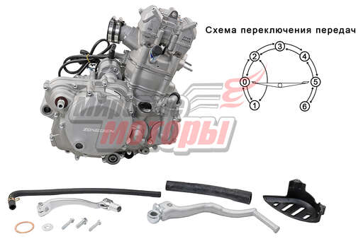 Изображение для Двигатель 177MM (NС250) ZONGSHEN 250см3 (4х клапан.,электростартер,жидкостное охлаждение)