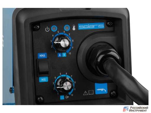 Изображение для Сварочный полуавтомат Solaris MIG-200EM (встроенная горелка, MMA/MIG-MAG)