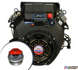 Изображение для Двигатель Lifan 2V80F-2A  20А (29 лс, электростартер, катушка 20А) + вариатор Сафари