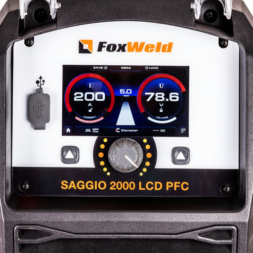 Изображение для Сварочный полуавтомат Foxweld Saggio 2000 LCD PFC (синергетическое управление, MMA/MIG-MAG/TIG LIFT)