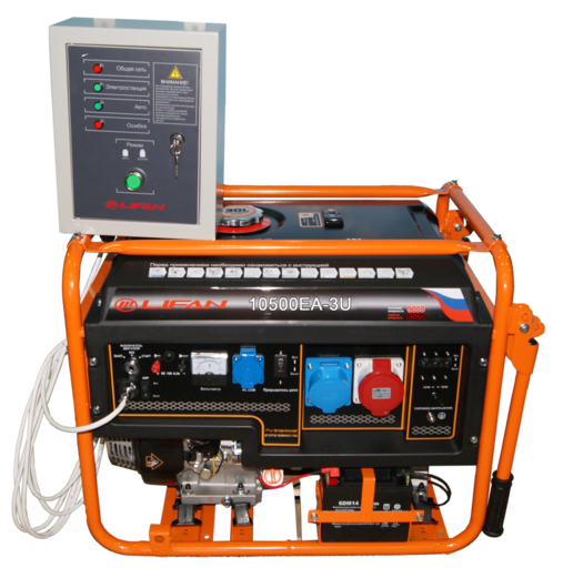 Изображение для Генератор бензиновый Lifan 10500E-3UA+АВР (9кВт, электростартер, автозапуск)
