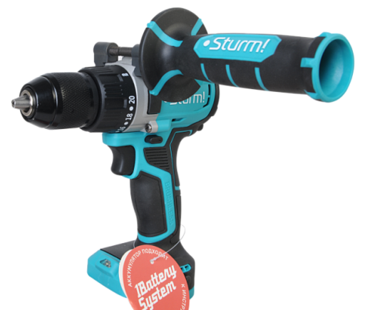 Изображение для Аккумуляторный шуруповерт Sturm! CD1880 1BatterySystem