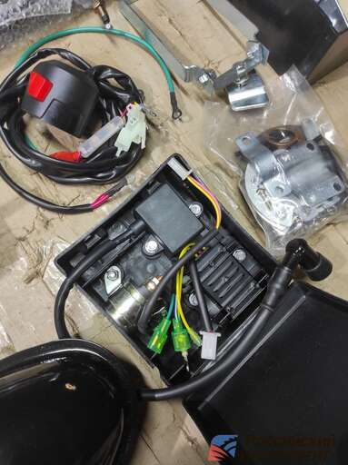 Изображение для Двигатель велосипедный F80E (3 лс, электростартер, полный комплект для установки)