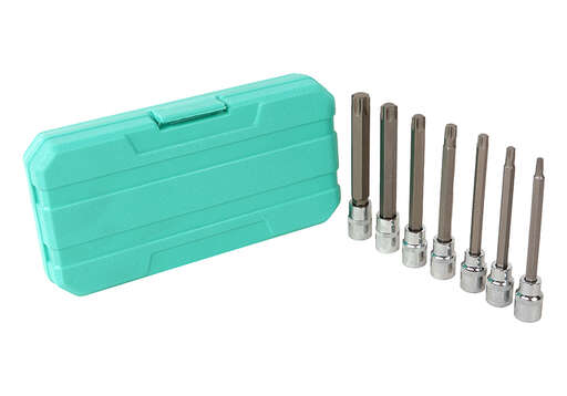 Изображение для Набор головок TORX 3/8, 110мм, T25-60, 7шт, пластиковый кейс, СrV Sturm!