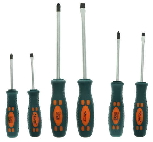 Изображение для Набор отверток 6 шт, настенный держатель, CrV Sturm!