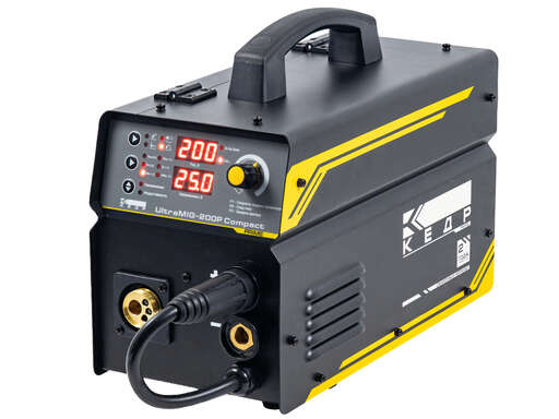 Изображение для Полуавтомат КЕДР UltraMIG-200P Compact (MMA/MIG-MAG/Lift TIG, импульсный, синергетик, алюминий)