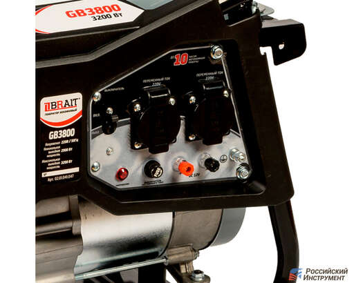 Изображение для Бензиновый генератор Brait GB-3800 (3.2 кВт, алюминиевая обмотка)